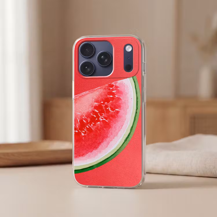Telefoonhoesje Softcase - Watermeloen - Rood - Zomers — 3