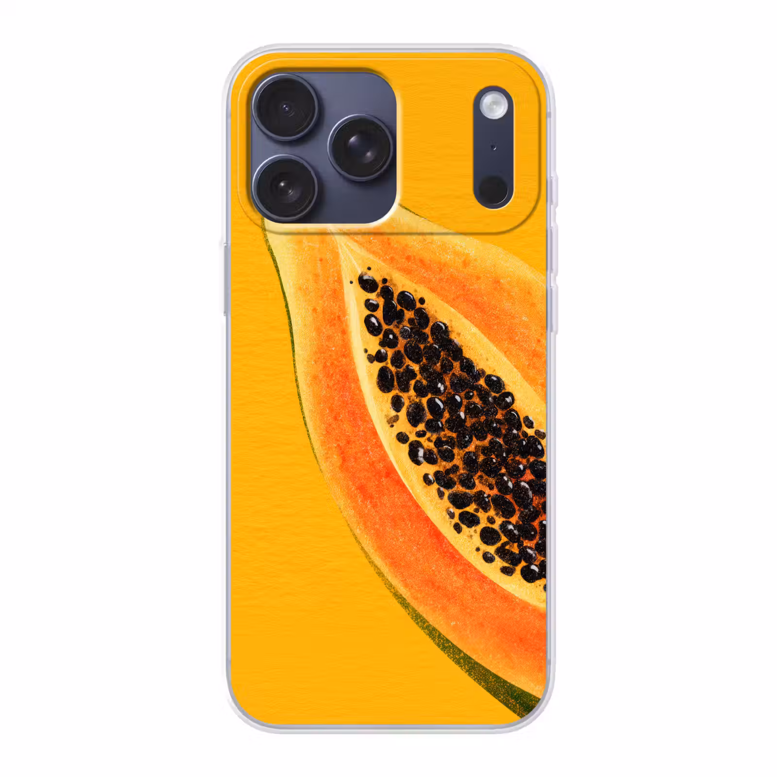 Telefoonhoesje Softcase - Papaja - Oranje - Topisch — 1