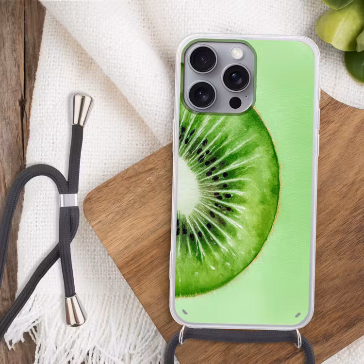 Telefoonhoesje met koord - Kiwi - Groen - Fris — 3