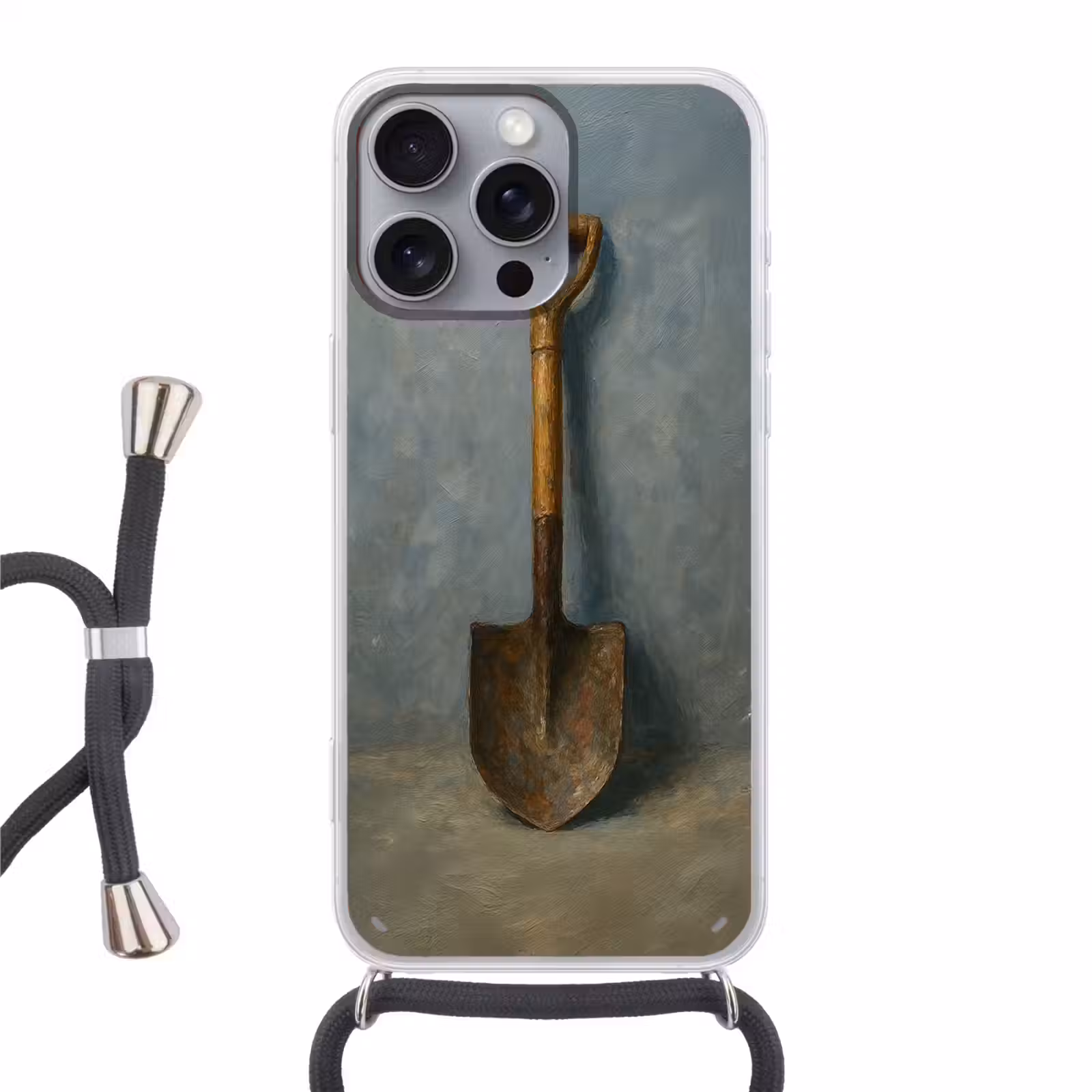 Telefoonhoesje met koord - Schep - Gereedschap - Schilderij — 1
