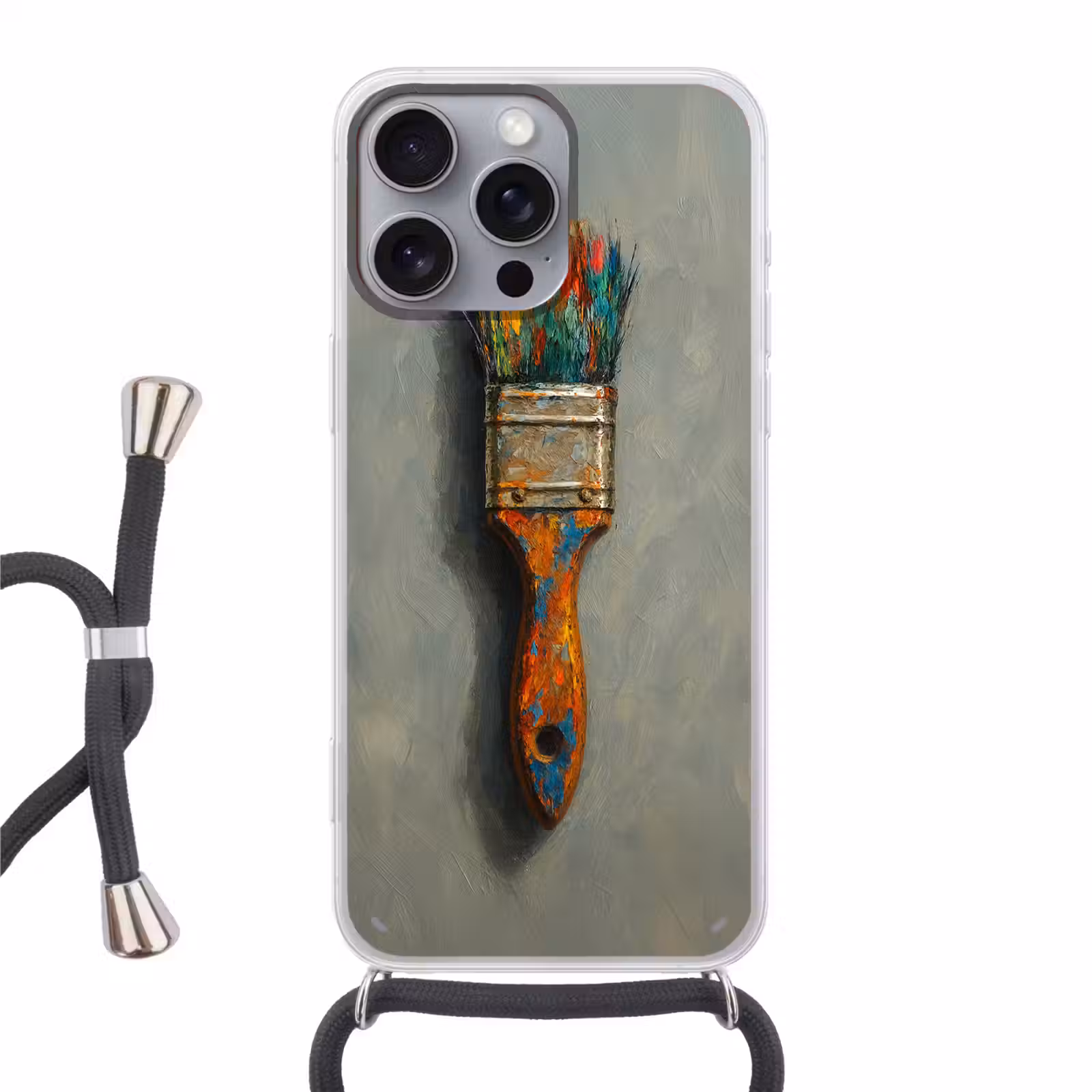 Telefoonhoesje met koord - Verf - Kwast - Schilderij — 1