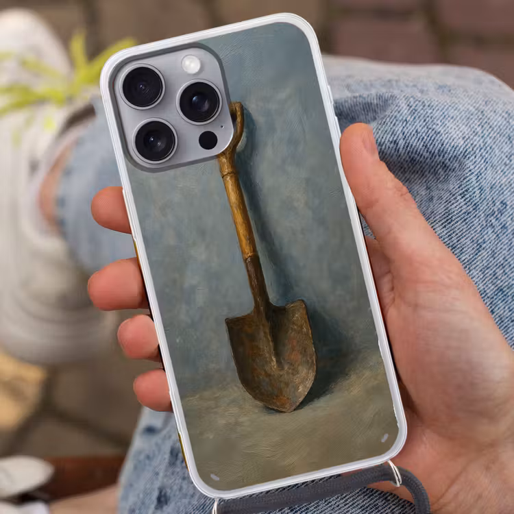 Telefoonhoesje met koord - Schep - Gereedschap - Schilderij — 2