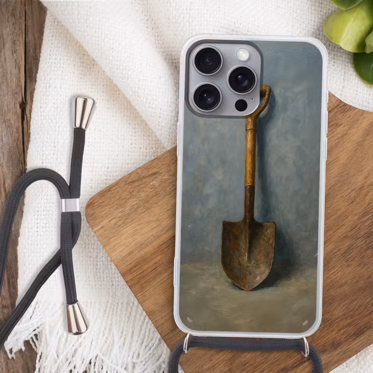 Telefoonhoesje met koord - Schep - Gereedschap - Schilderij — 3