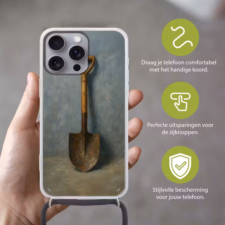 Telefoonhoesje met koord - Schep - Gereedschap - Schilderij — 4