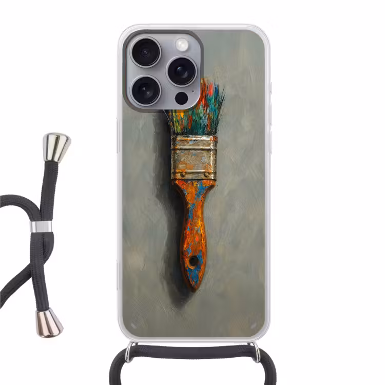 Telefoonhoesje met koord - Verf - Kwast - Schilderij — 1