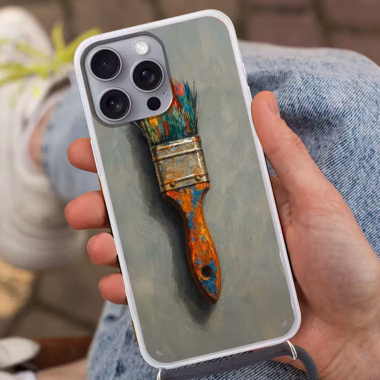 Telefoonhoesje met koord - Verf - Kwast - Schilderij — 2