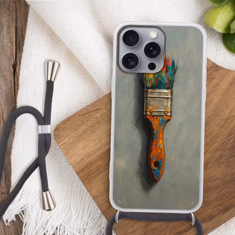 Telefoonhoesje met koord - Verf - Kwast - Schilderij — 3