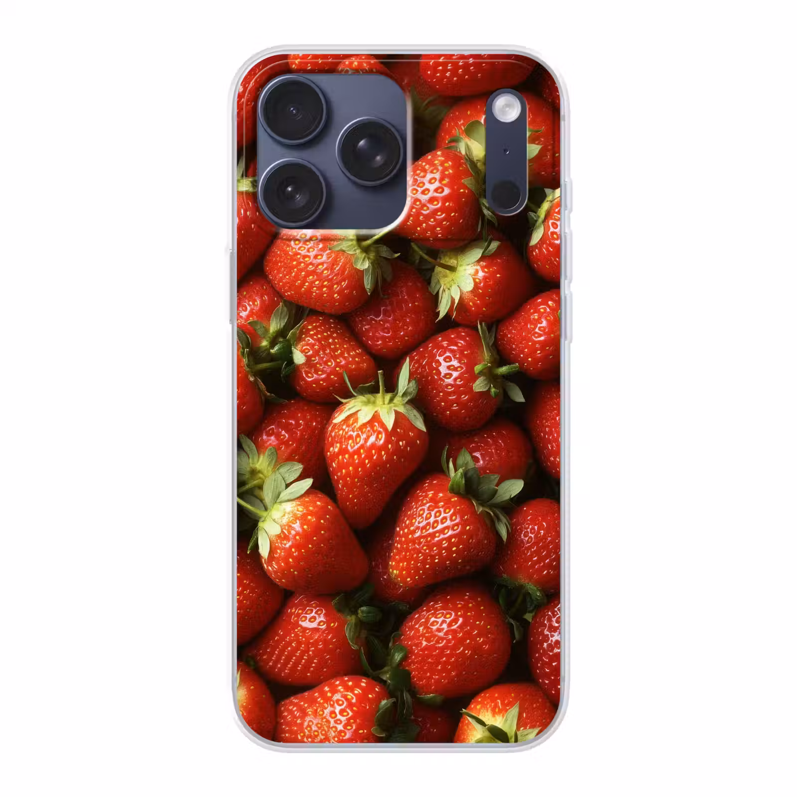 Telefoonhoesje Softcase - Aardbei - Fruit - Rood — 1