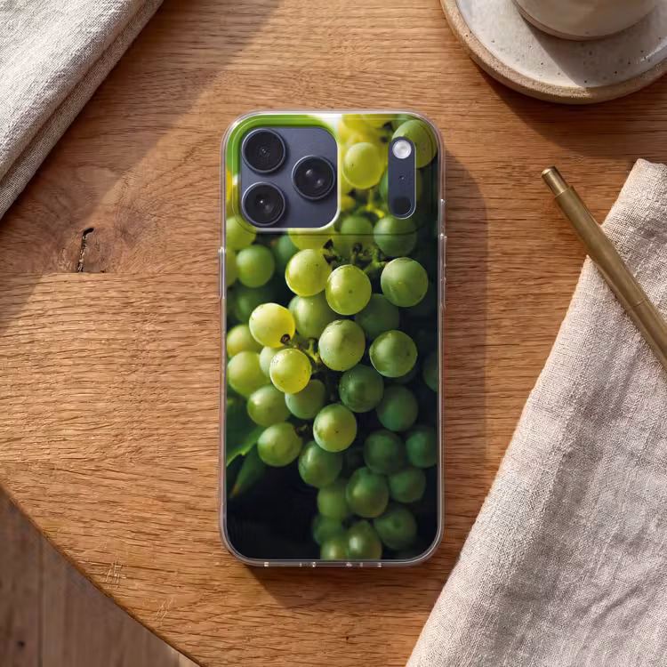 Telefoonhoesje Softcase - Druiven - Tros - Groen — 2