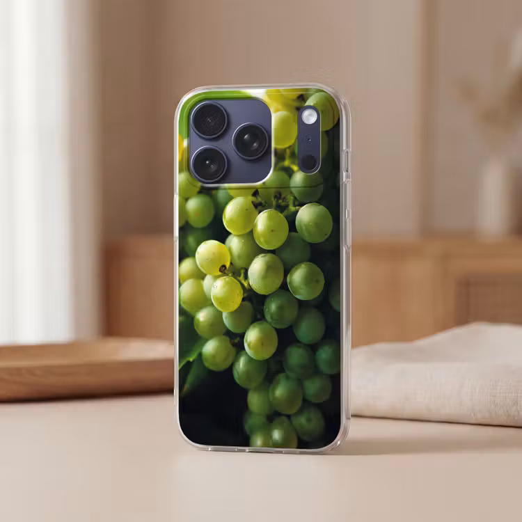 Telefoonhoesje Softcase - Druiven - Tros - Groen — 3