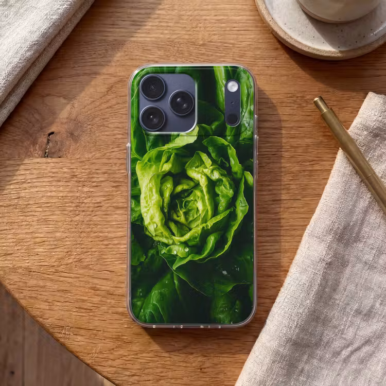 Telefoonhoesje Softcase - Groente - Sla - Groen — 2