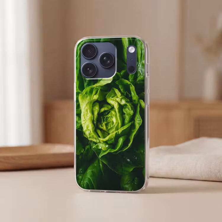 Telefoonhoesje Softcase - Groente - Sla - Groen — 3