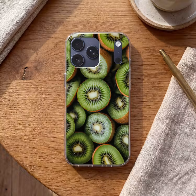Telefoonhoesje Softcase - Kiwi - Fruit - Groen — 2