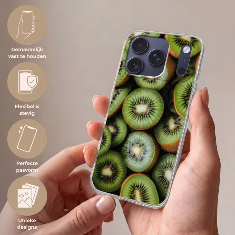 Telefoonhoesje Softcase - Kiwi - Fruit - Groen — 4