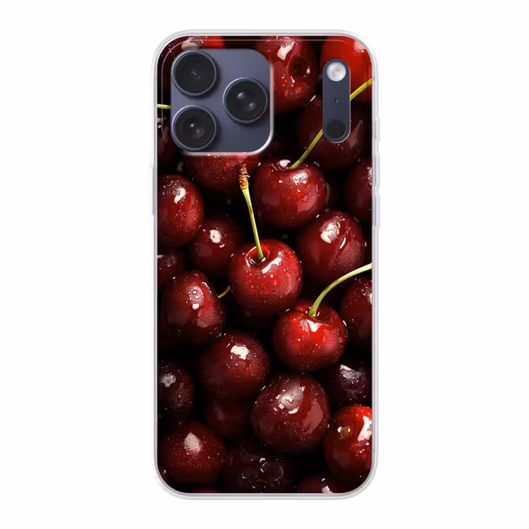 Telefoonhoesje Softcase - Rood - Fruit - Kersen — 1
