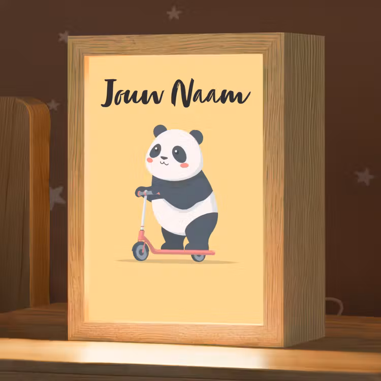 Nachtlampje met naam - Panda op Step