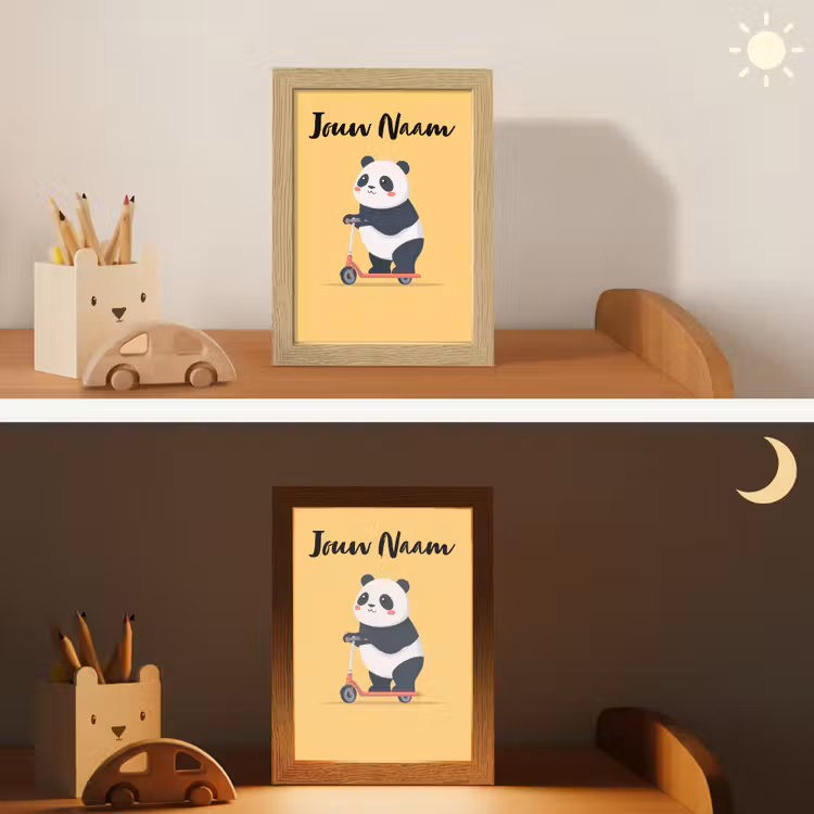 Nachtlampje met naam - Panda op Step — 5