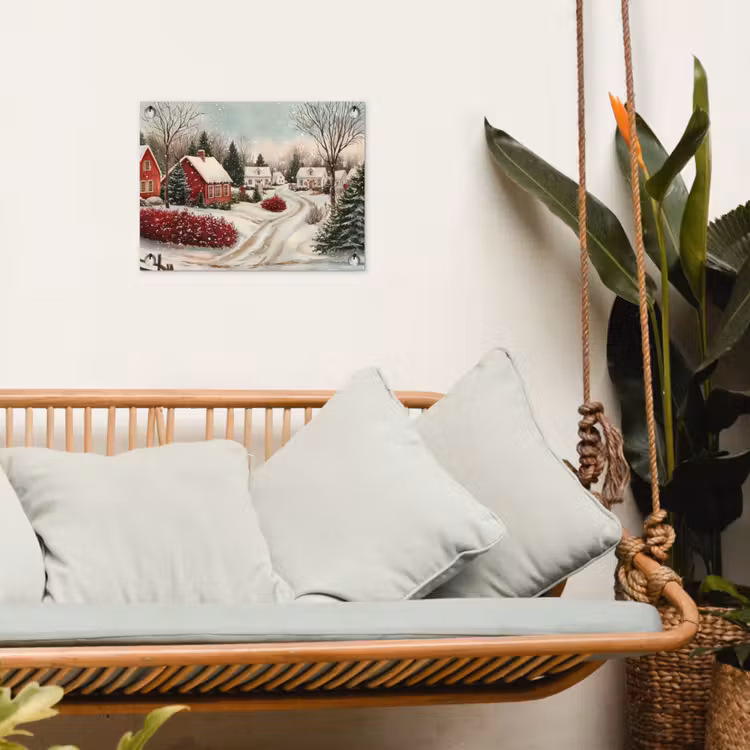 Tuinposter - Kerstsfeer - Landelijk - Rood — 5