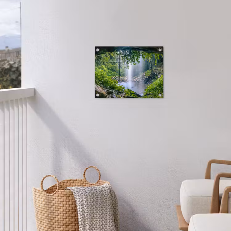 Tuinposter - Jungle - Regenwoud - Water - Waterval - Planten — 3