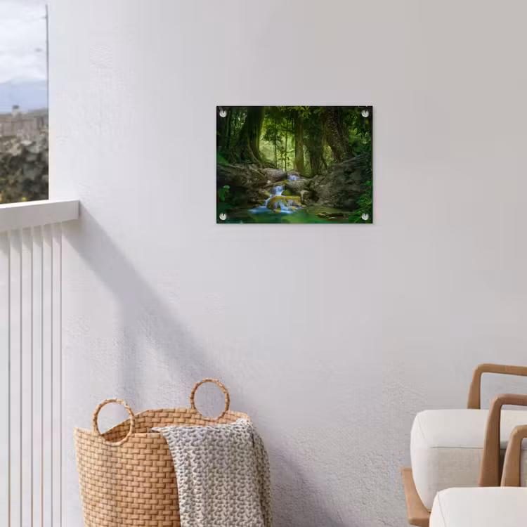 Tuinposter - Jungle - Stenen - Water - Natuur - Planten — 3