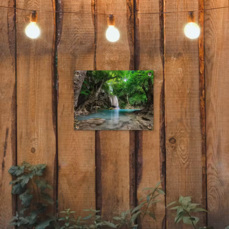 Tuinposter - Jungle - Waterval - Planten - Water - Natuur — 2