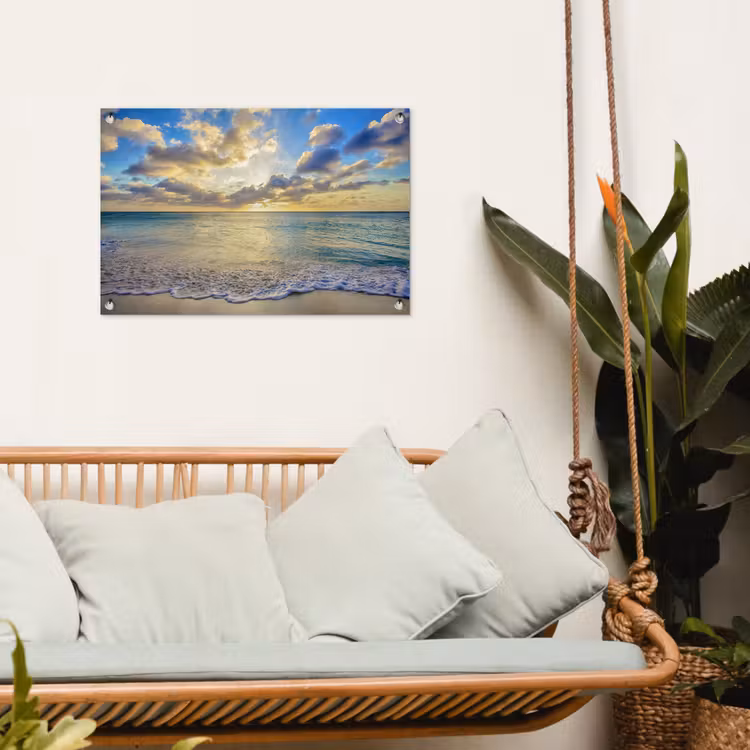 Tuinposter - Zee - Strand - Wolken - Zon — 5