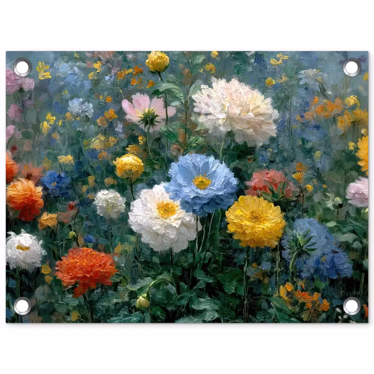 Tuinposter - Close-up - Veld - Bloemen - Kleurrijk — 1