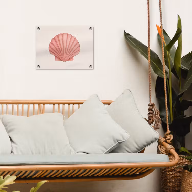 Tuinposter - Schelp - Roze - Ribbels — 5