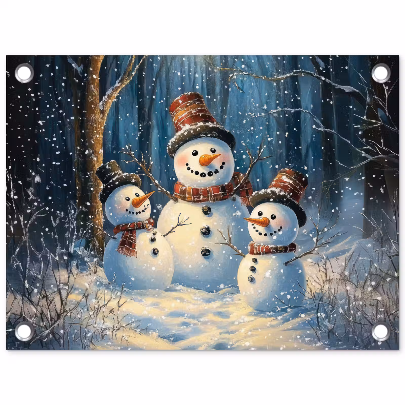 Tuinposter - Sneeuwpop - Sneeuw - Winter - Bos — 1