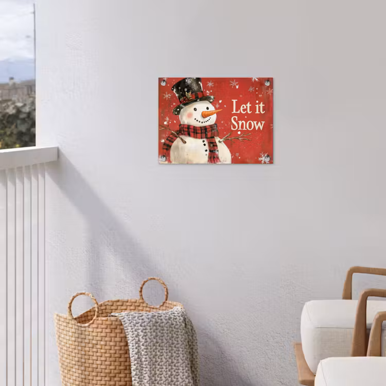 Tuinposter - Sneeuwpret - Winter - Sneeuwpop — 3