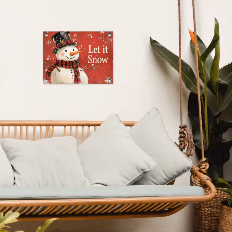 Tuinposter - Sneeuwpret - Winter - Sneeuwpop — 5