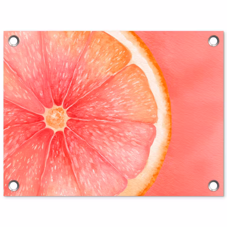 Tuinposter - Grapefruit - Roze - Levendig — 1