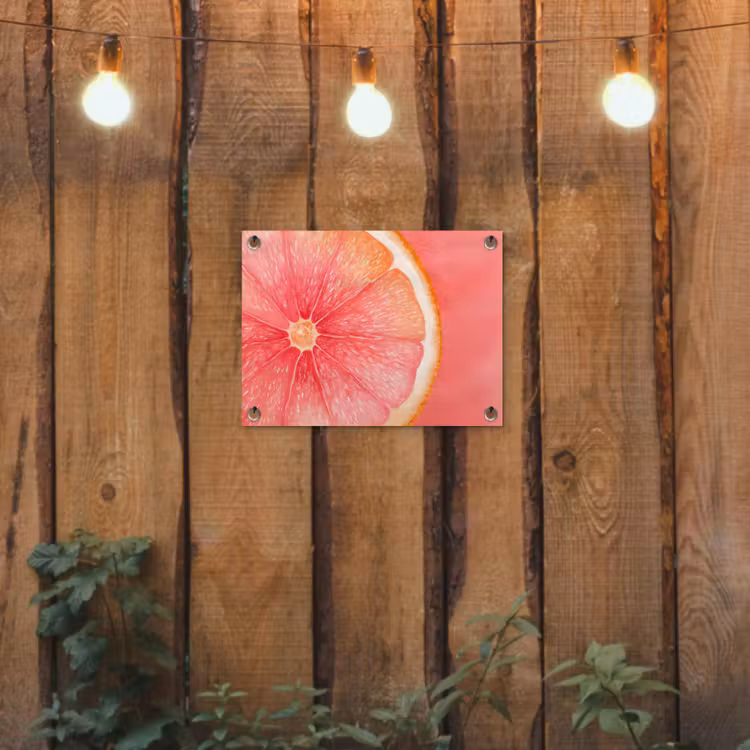 Tuinposter - Grapefruit - Roze - Levendig — 2