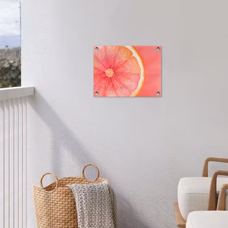 Tuinposter - Grapefruit - Roze - Levendig — 3