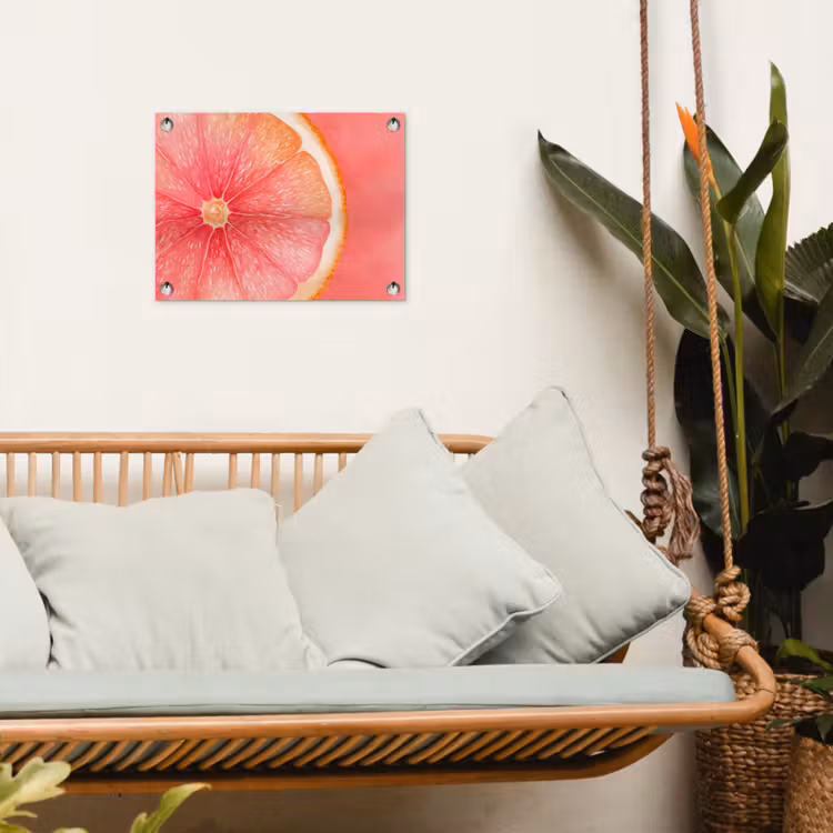 Tuinposter - Grapefruit - Roze - Levendig — 5