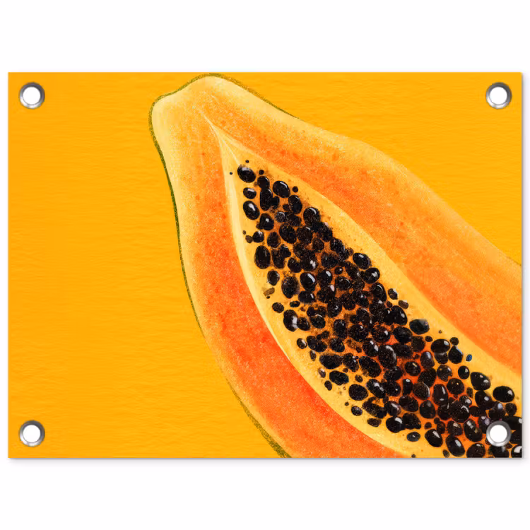 Tuinposter - Papaja - Oranje - Topisch — 1