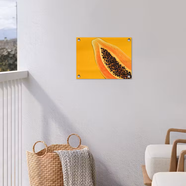 Tuinposter - Papaja - Oranje - Topisch — 3