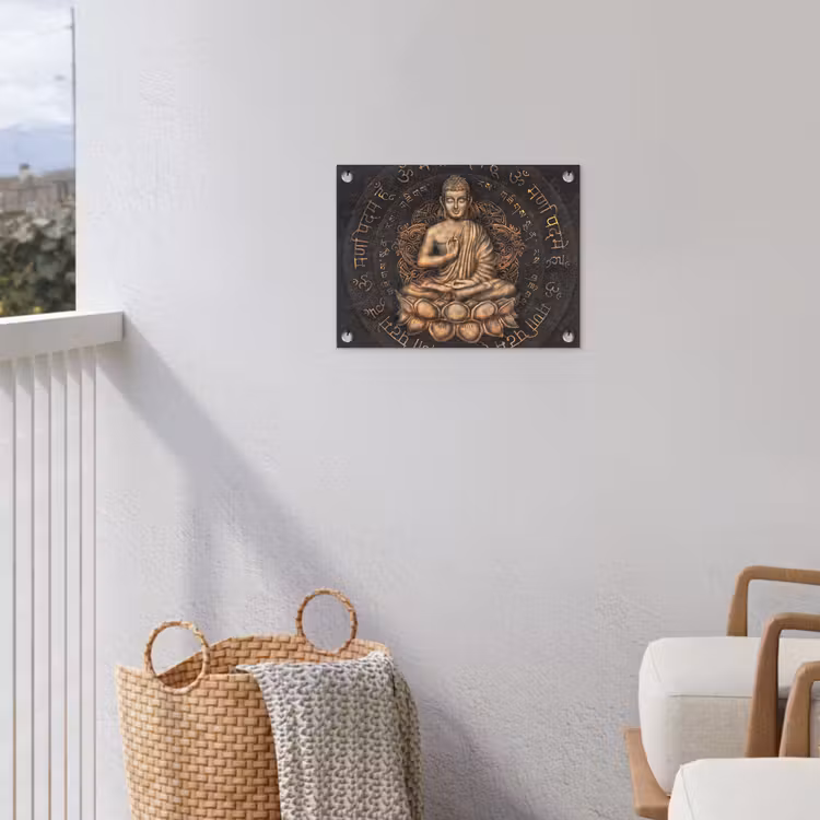 Tuinposter - Boeddha - Mantra - Meditatie - Spiritueel - Koper — 3