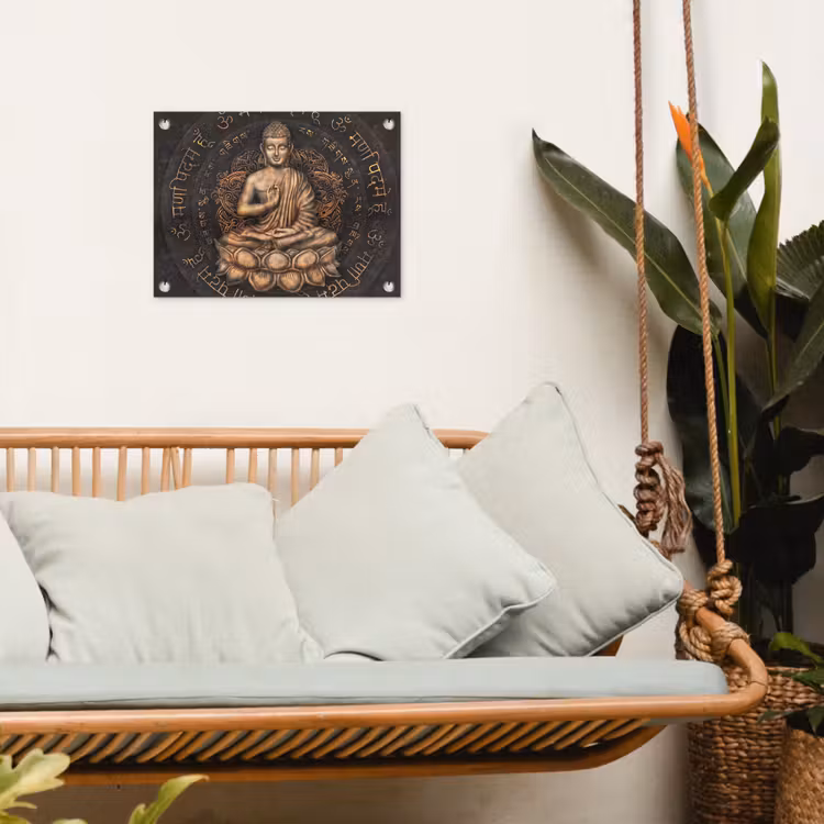 Tuinposter - Boeddha - Mantra - Meditatie - Spiritueel - Koper — 5