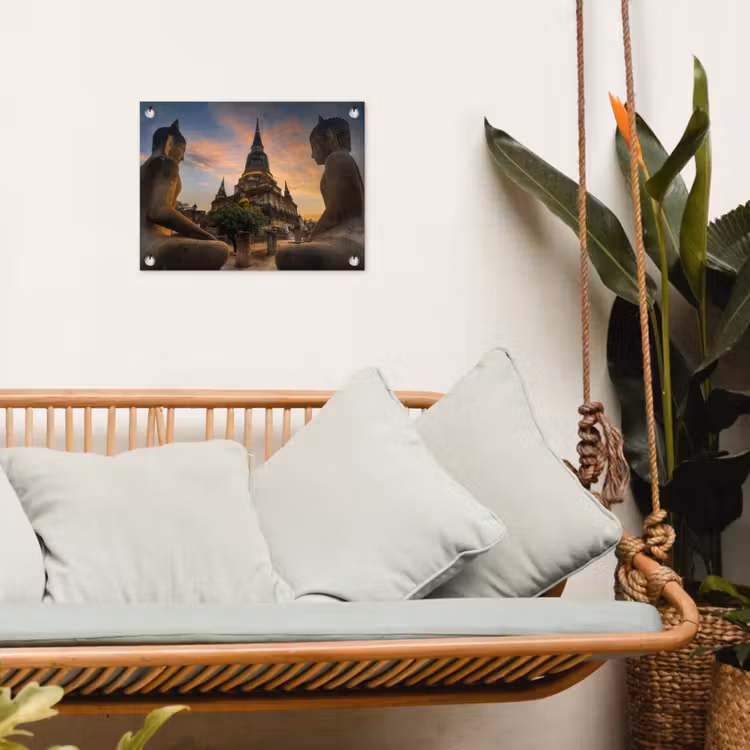 Tuinposter - Tempel - Zonsondergang - Boeddha beelden - Buddha — 5