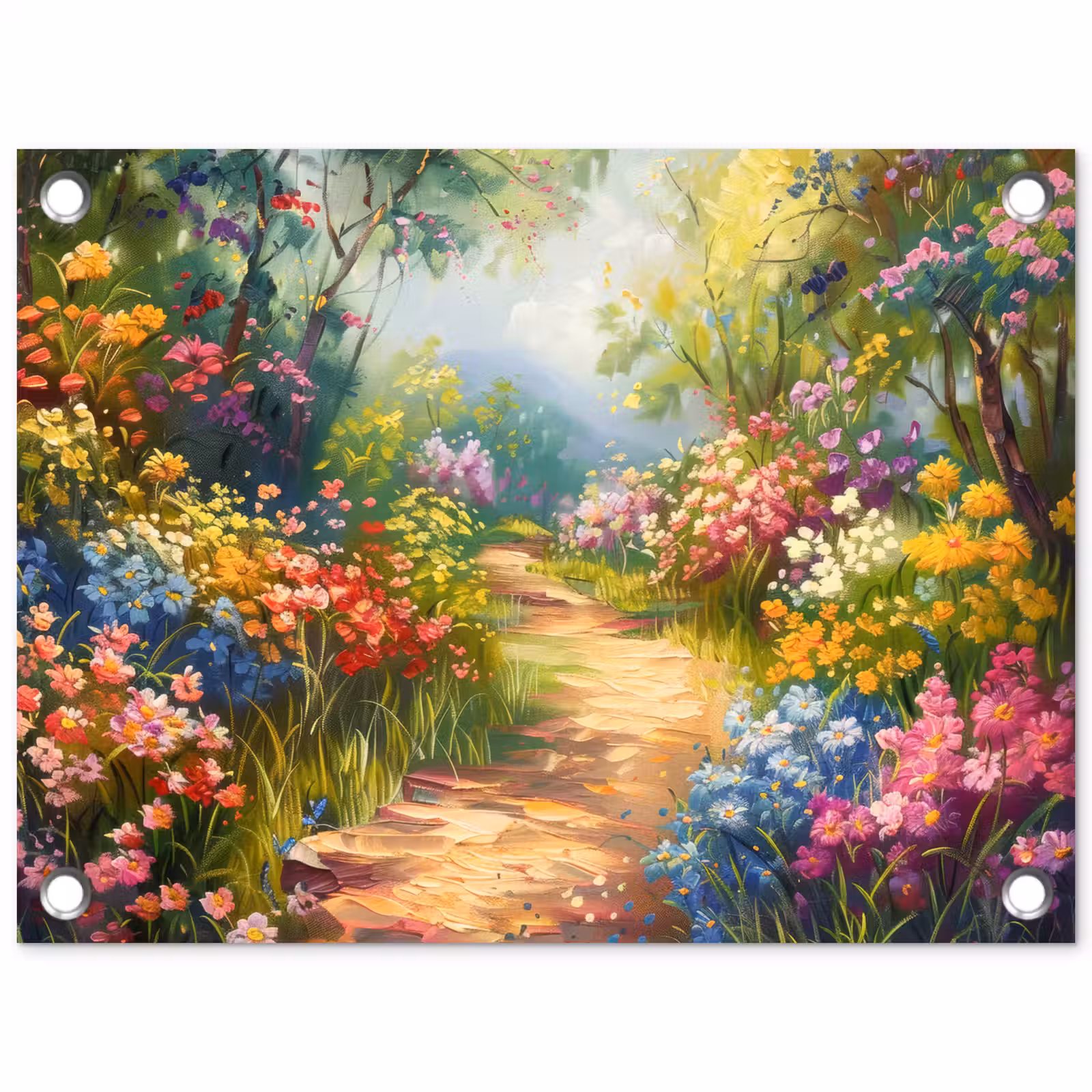 Tuinposter - Natuur - Landschap - Bloemen - Kleurrijk — 1
