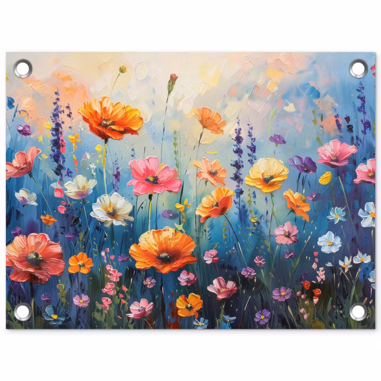 Tuinposter - Bloemen - Natuur - Waterverf - Kunst — 1