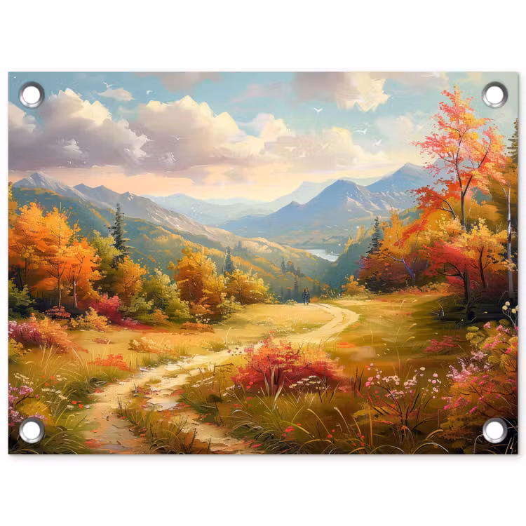 Tuinposter - Landschap - Illustratie - Natuur — 1