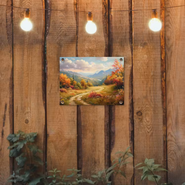 Tuinposter - Landschap - Illustratie - Natuur — 2