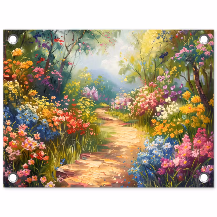 Tuinposter - Natuur - Landschap - Bloemen - Kleurrijk — 1
