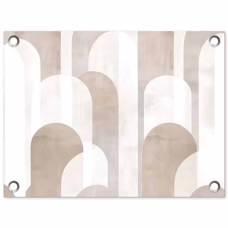 Tuinposter - Beige Abstracte Bogen