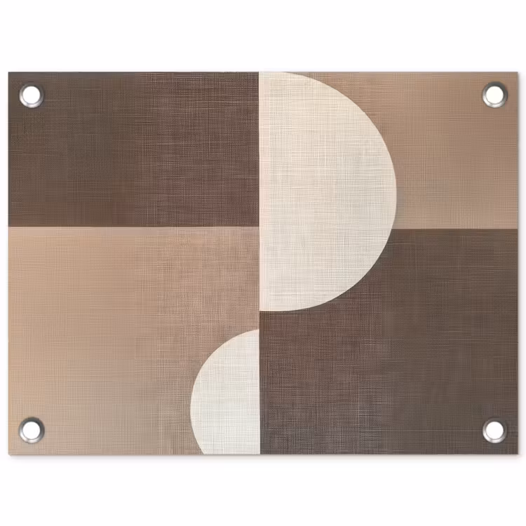 Tuinposter - Geometrische Vormen Bruin