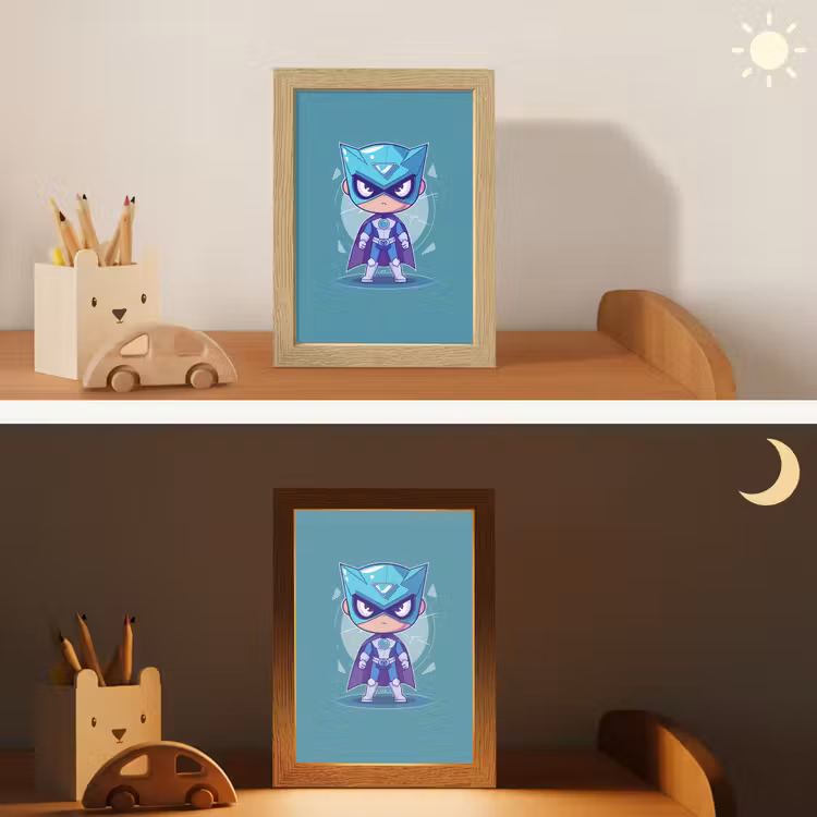 Nachtlampje - Superheld - Blauw - Jongens — 5