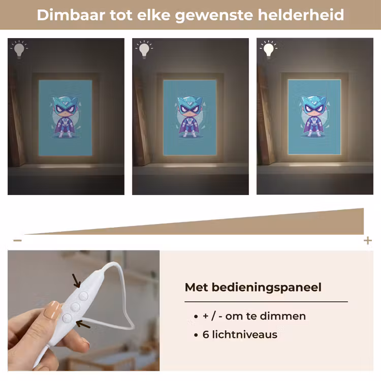 Nachtlampje - Superheld - Blauw - Jongens — 6