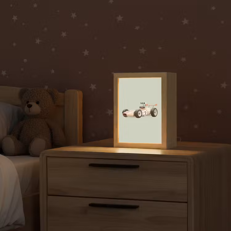 Nachtlampje - Beige - Raceauto - Groen — 2